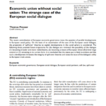 Economic union without social union: The strange case of the European social dialogue
