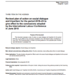 Revised plan of action on social dialogue and tripartism for the period 2019–23 to give effect to the conclusions adopted by the International Labour Conference in June 2018