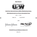 Collective Bargaining Agreement Between United Steelworkers and Johnson & Johnson and McNeil